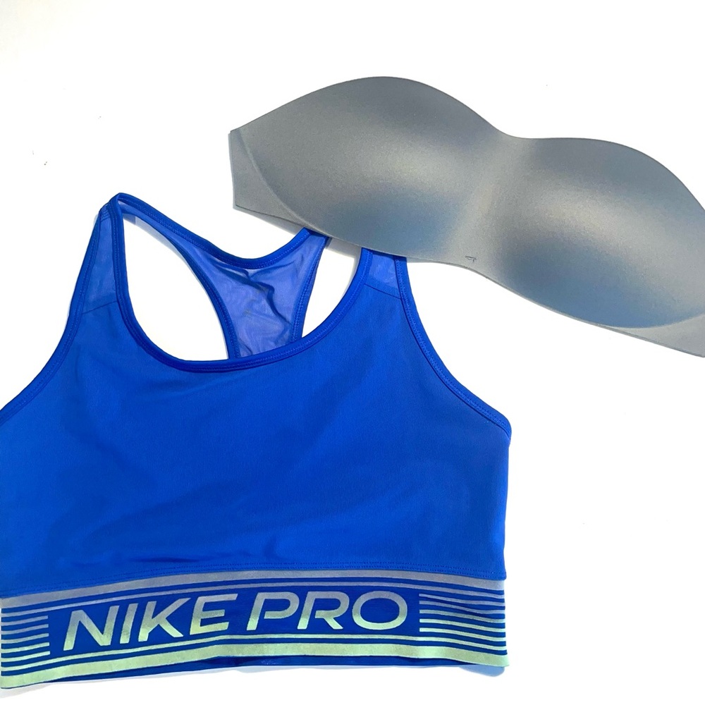 Nike Pro Electric Blue Sports Bra - Picture 7 of 10